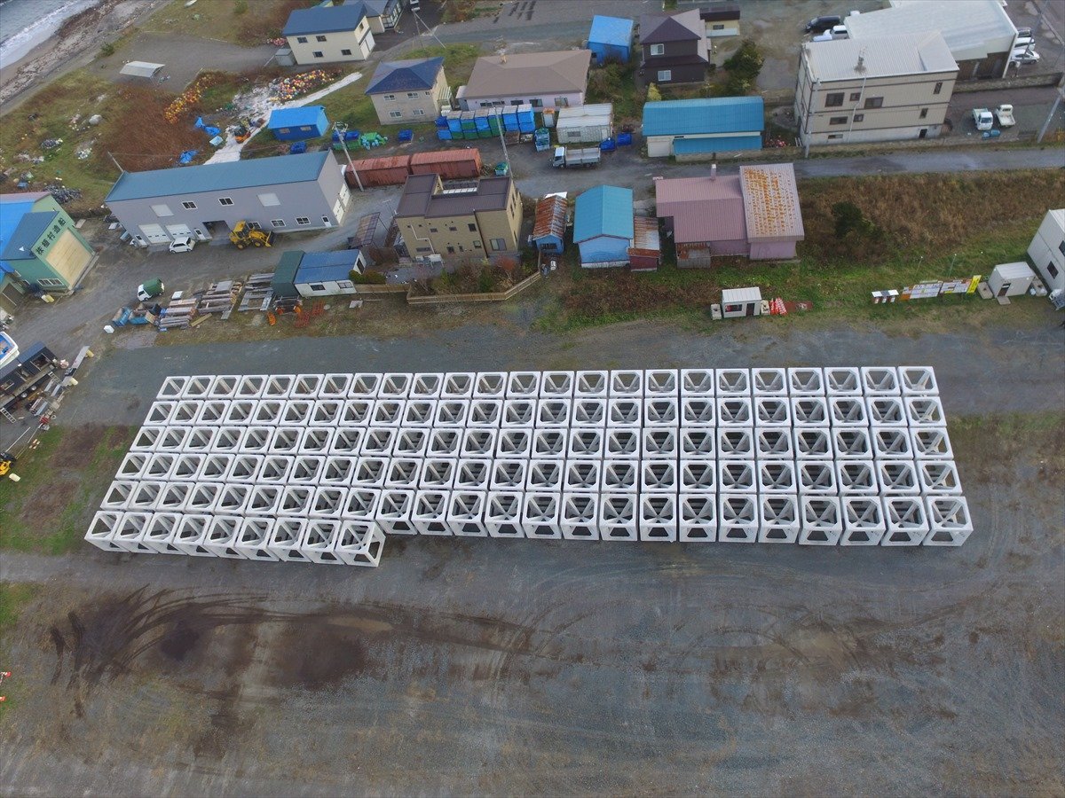 【施工実績】噴火湾周辺地区鹿部沖魚礁設置工事